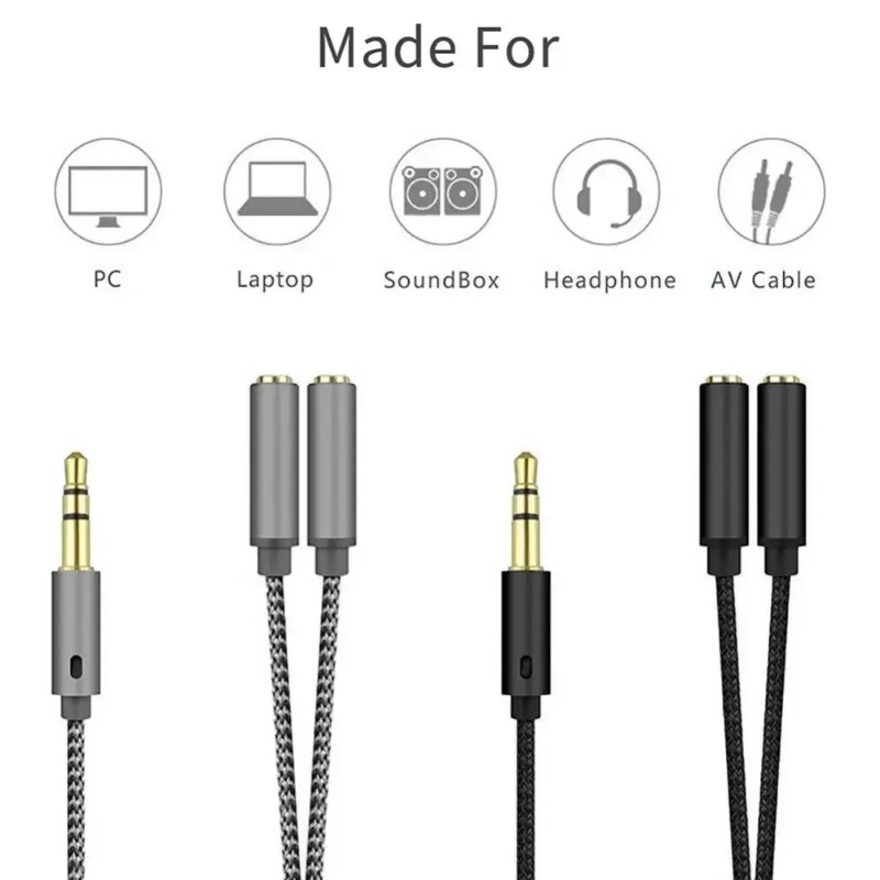 Headset Adapter Headphone Mic  - Audio Splitter Y recension och pris